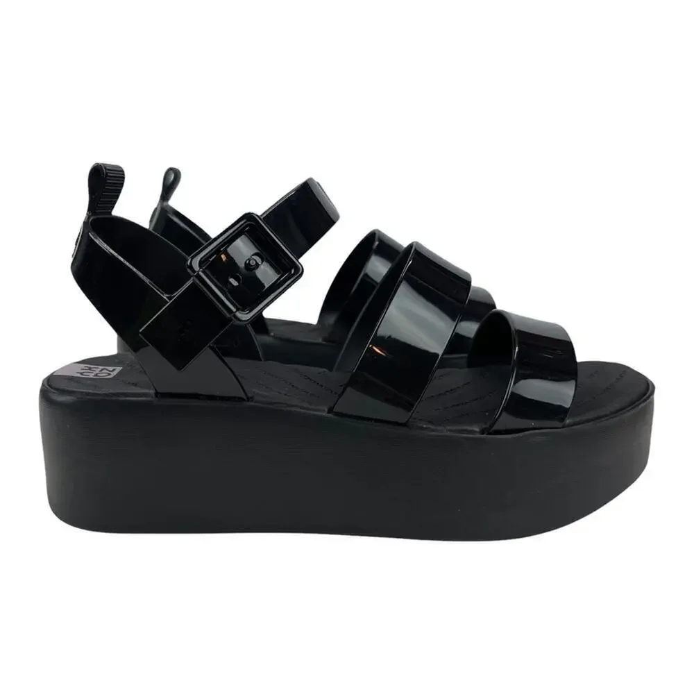 Zaxy Women's 18059 Future Platform Vanilla Scent Chunky Sandals in Black Size 8